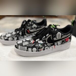 RARE Nike Air Force 1 '07 Worldwide Pack Printed Men's Sneakers Sz 16 CZ5927-001